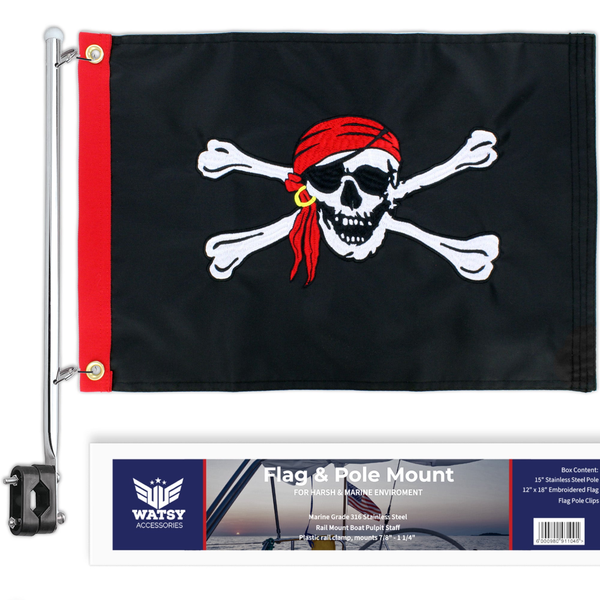 Pirate Big Skull 3ft x 5ft Polyester Flag